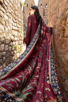 MARIA B - 3PC UNSTITCH DHANAK EMBROIDERED SHIRT WITH TWILL PRINTED SHAWL- 213