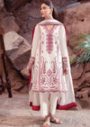 3 Piece Embroidered Dhanak Shirt with Embroidered Dhanak Shawl ZH-01
