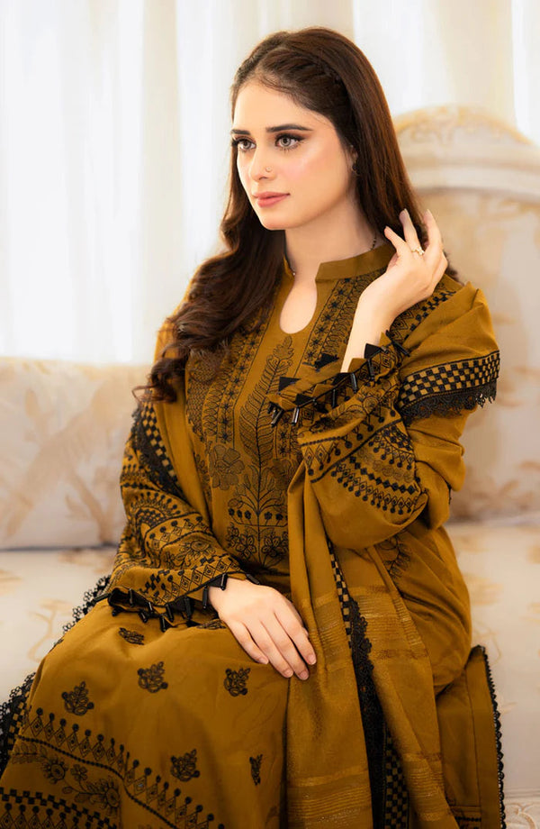 3pc UNSTITCH Lawn Article With Chiffon Dupata 3PC SUIT-251