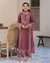 Dhanak-3PC Unstitch Embroidered Shirt with Chiffon Embroidered Dupatta-1321W