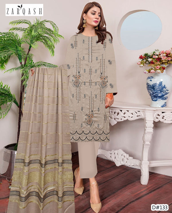 Dhanak 3pc Unstitch Article- 282