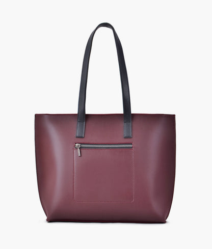 Burgundy long Handle Tote Bag