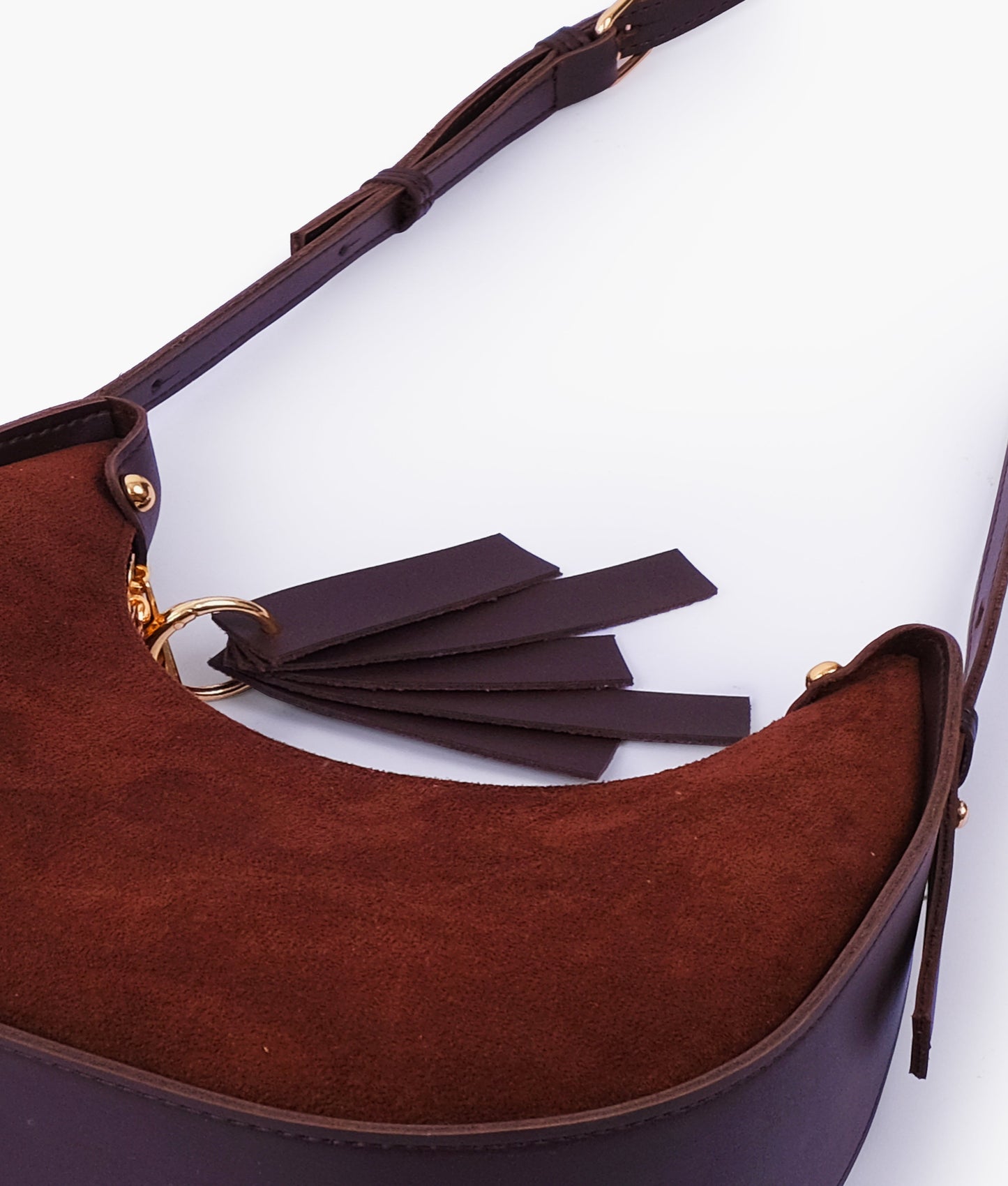 Dark Brown Moon Hobo Bag