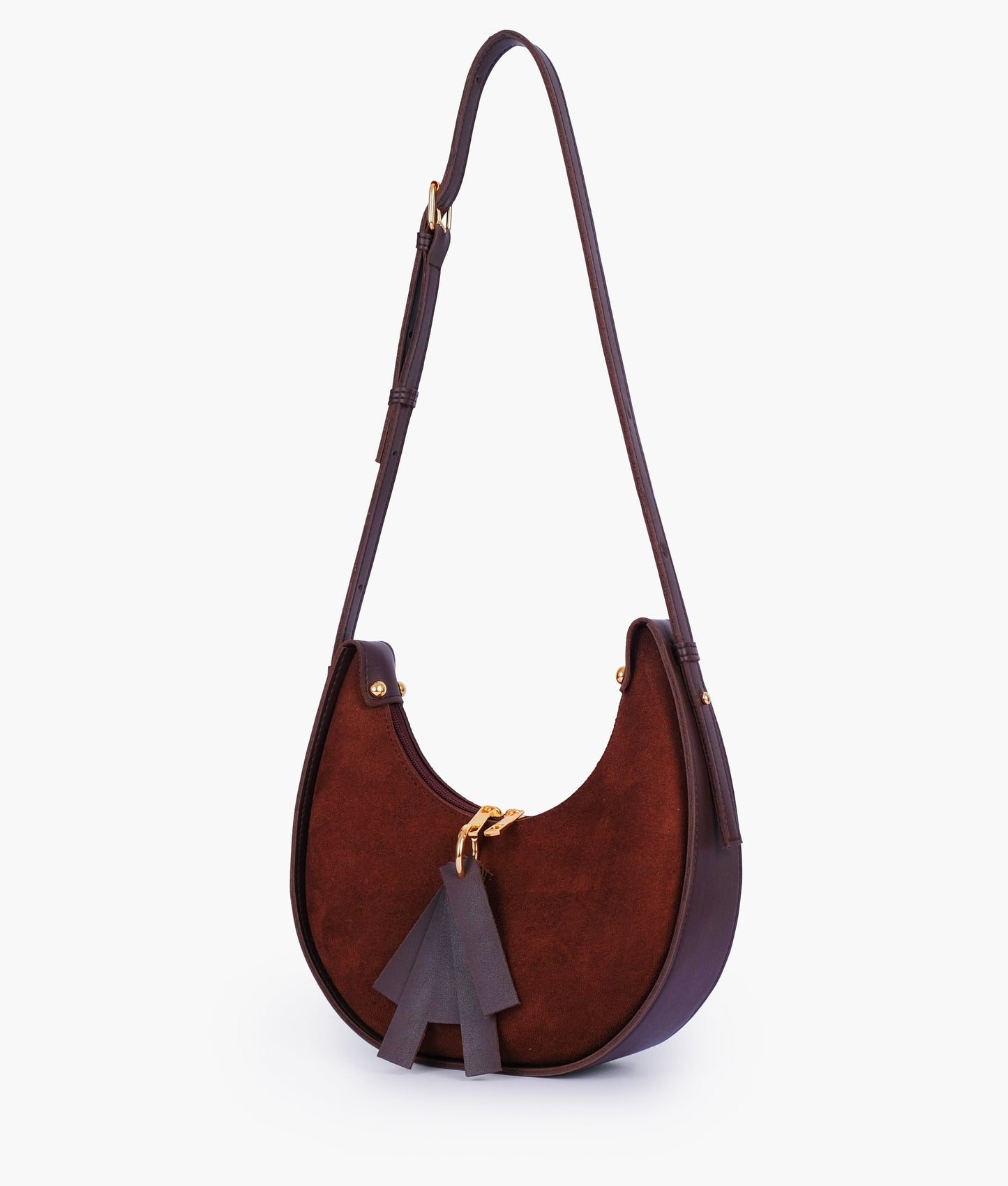 Dark Brown Moon Hobo Bag