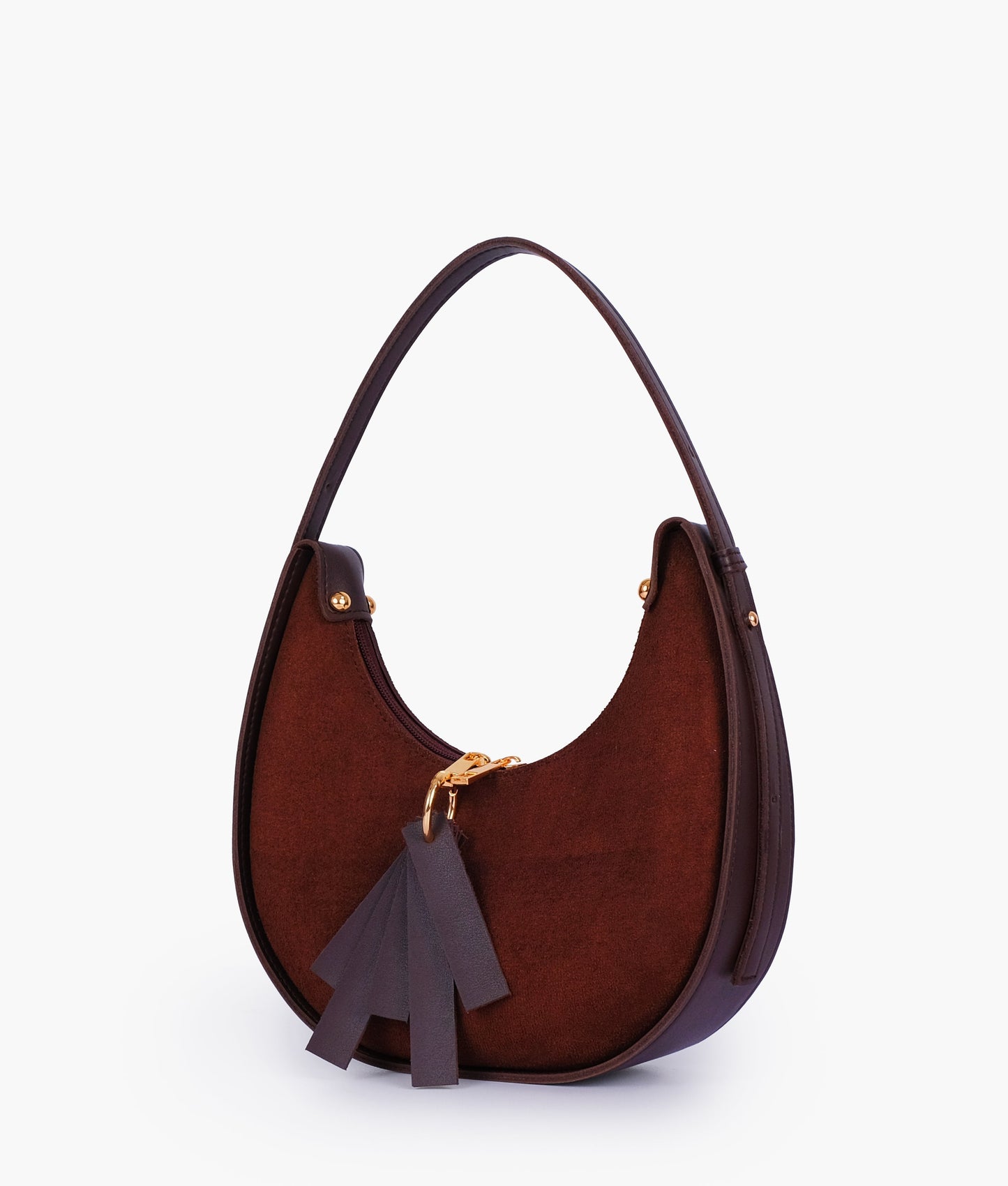 Dark Brown Moon Hobo Bag