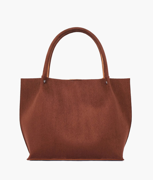 Brown-Star Suede Tote Bag C-136