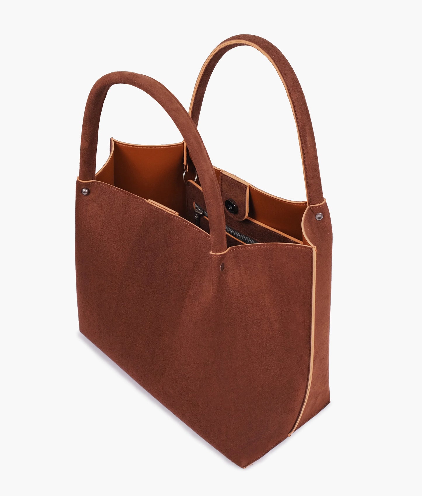 Brown-Star Suede Tote Bag C-136