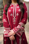 Aneelas Stitched Dhanak Emb 3pc Emb Chiffon Duppata V737