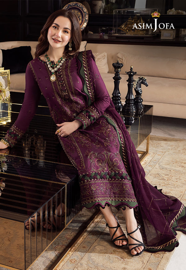 LAWN 3PC Embroidered Shirt With Chiffon Embroidered Dupatta-668