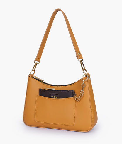 Mustard Hobo Evening Bag