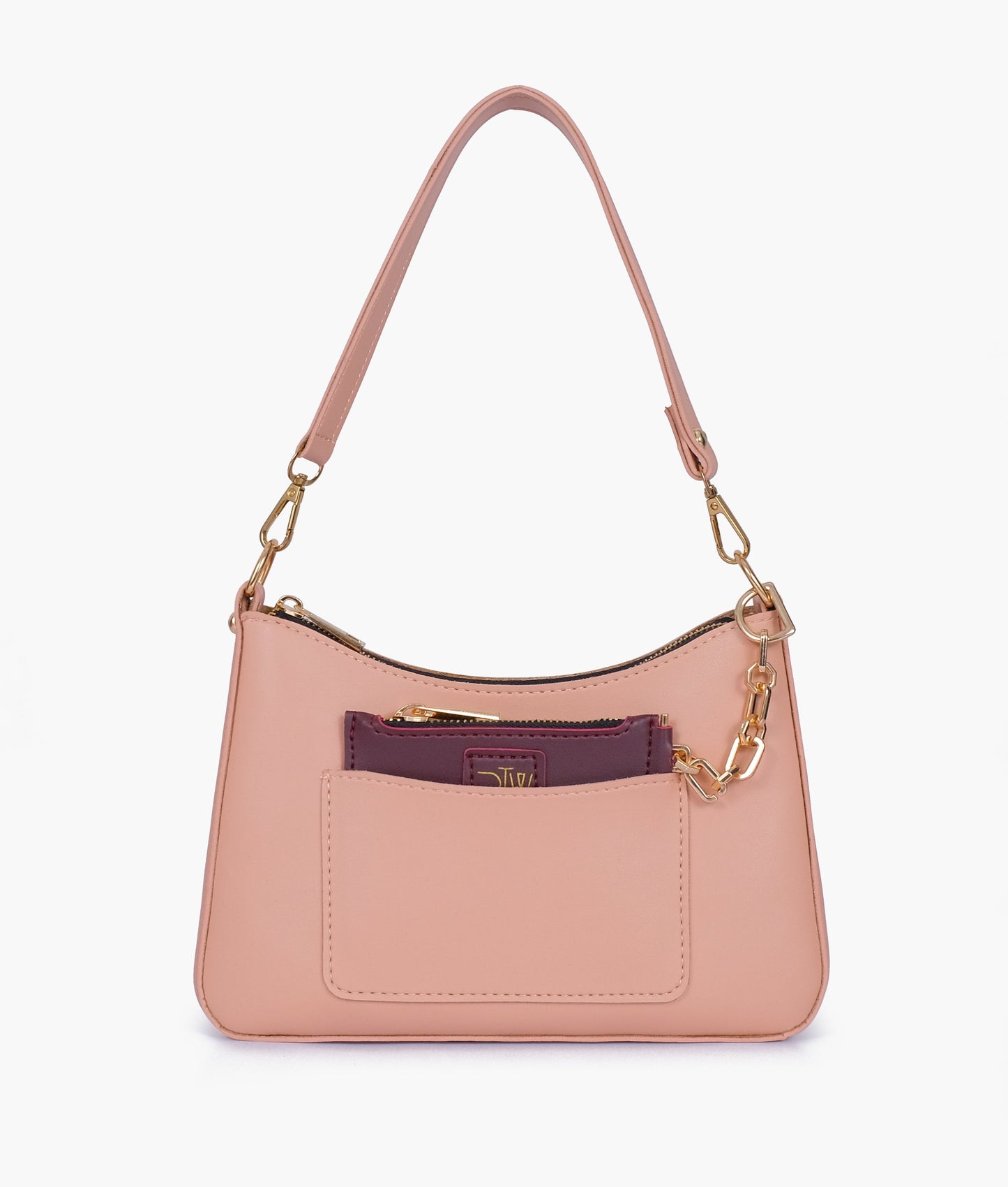 Peach Hobo Evening Bag