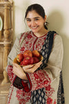 3-Piece Unstitched Heavy Embroidered Dhanak Suit ( Fine Printed Wool Shawl) ZS-57
