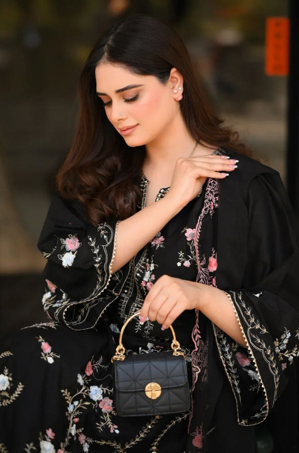 Summer Unstitch 3Piece Lawn Embroidered Suit-729